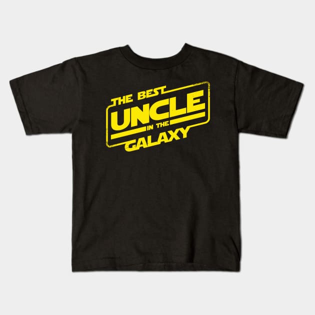 The Best Uncle in the Galaxy Gift For Uncle And Dad Kids T-Shirt by BoggsNicolas